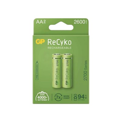 AA (R6) įkraunama 1,2 V/2600 mAh baterija GP Recyko