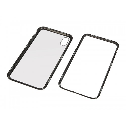 "iPhone XS MAX" magnetinis dėklas, juodas-Pagrindinis