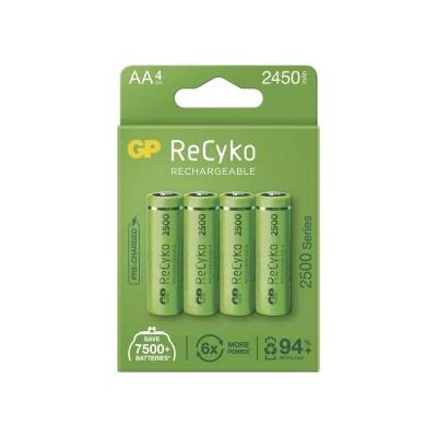 AA (R6) įkraunama baterija 1,2 V/2450 mAh GP Recyko