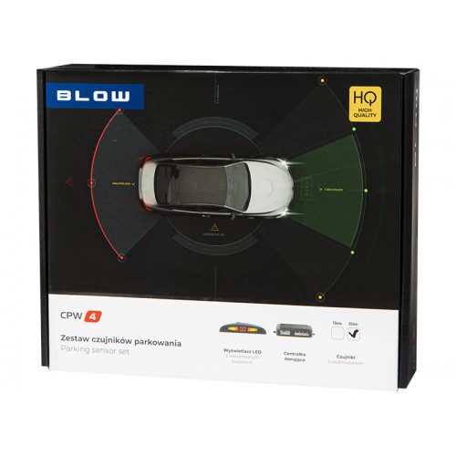 Atbulinės eigos jutiklis BLOW CPW4 (baltas) 22 mm-Parkavimo