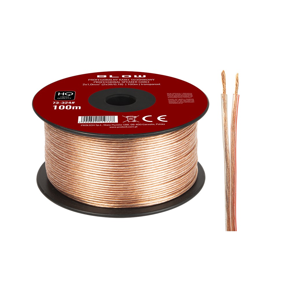 Garsiakalbio kabelis 2x1,00 mm-Garsiakalbių kabeliai ir