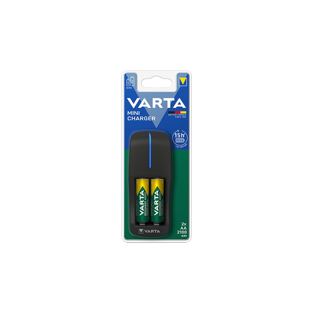 MINI+2xAA 2100 mAh įkroviklis VARTA-NiCd, NiMh, LI-ION