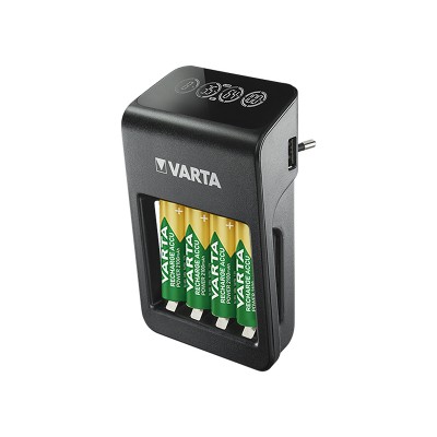 LCD PLUG+4xAA 2100mAh įkroviklis VARTA-NiCd, NiMh, LI-ION