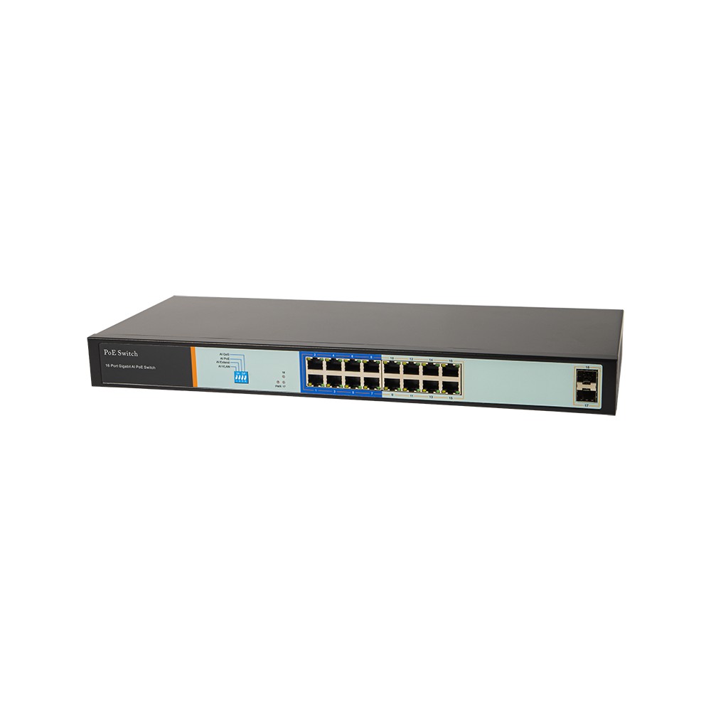 Komutatorius 16xPoE+2xSFP FULLGIGABIT AI1016G-Pagrindinis