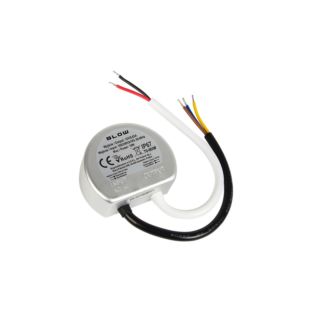 Impulsinis maitinimo šaltinis 12V/0,83A-LED maitinimo šaltiniai