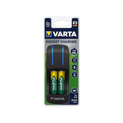 POCKET+4xAA 2100mAh įkroviklis VARTA-NiCd, NiMh, LI-ION