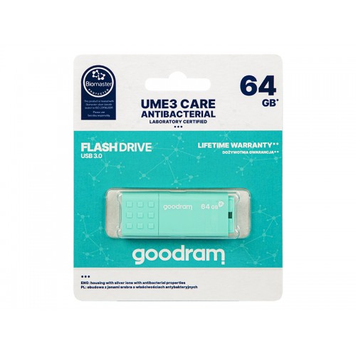 ATMINTINĖ 64GB GOODRAM UME3 CARE USB3.0-USB atmintukai