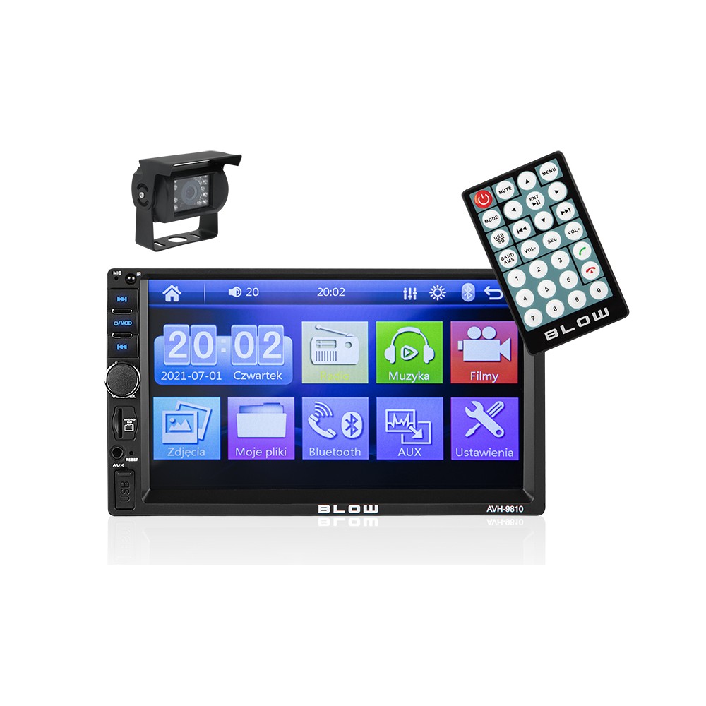 Radijas BLOW AVH-9810 2DIN 7"+BVS-549-Automobiliniai radijo