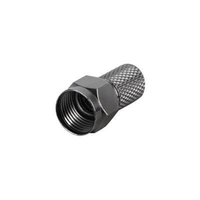 Jungtis F HQ 6,8 mm guminė juosta, juoda-Jungtys ir lizdai F