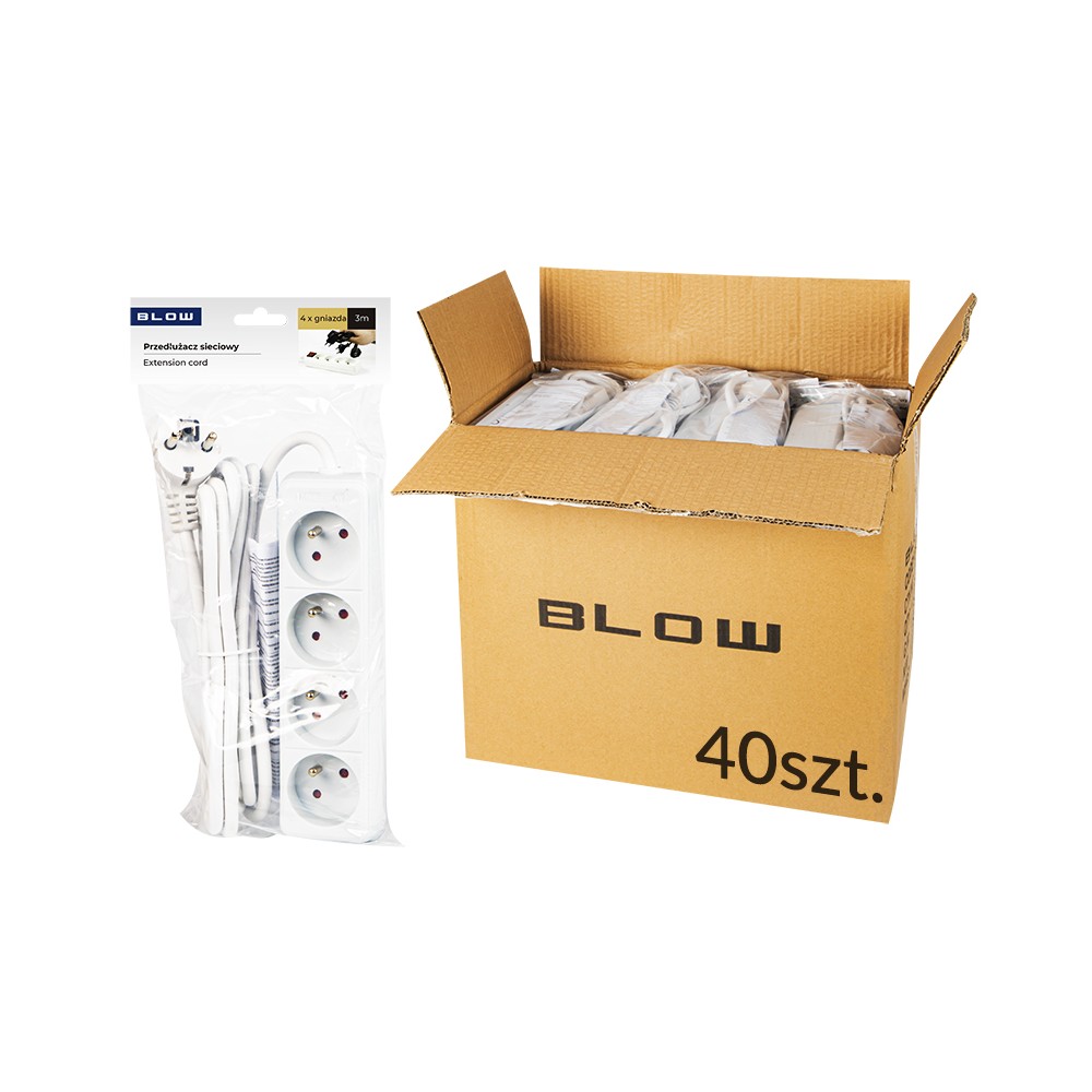 Prailginimo kabelis PR-470P 3 m 3x1,5 baltos spalvos Prailginimo kabelis PR-470P 3 m 3x1,5 baltos spalvos