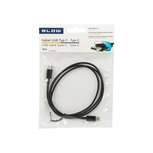 USB jungtis-C - USB-C 2,0 1,0 m juoda-Pagrindinis