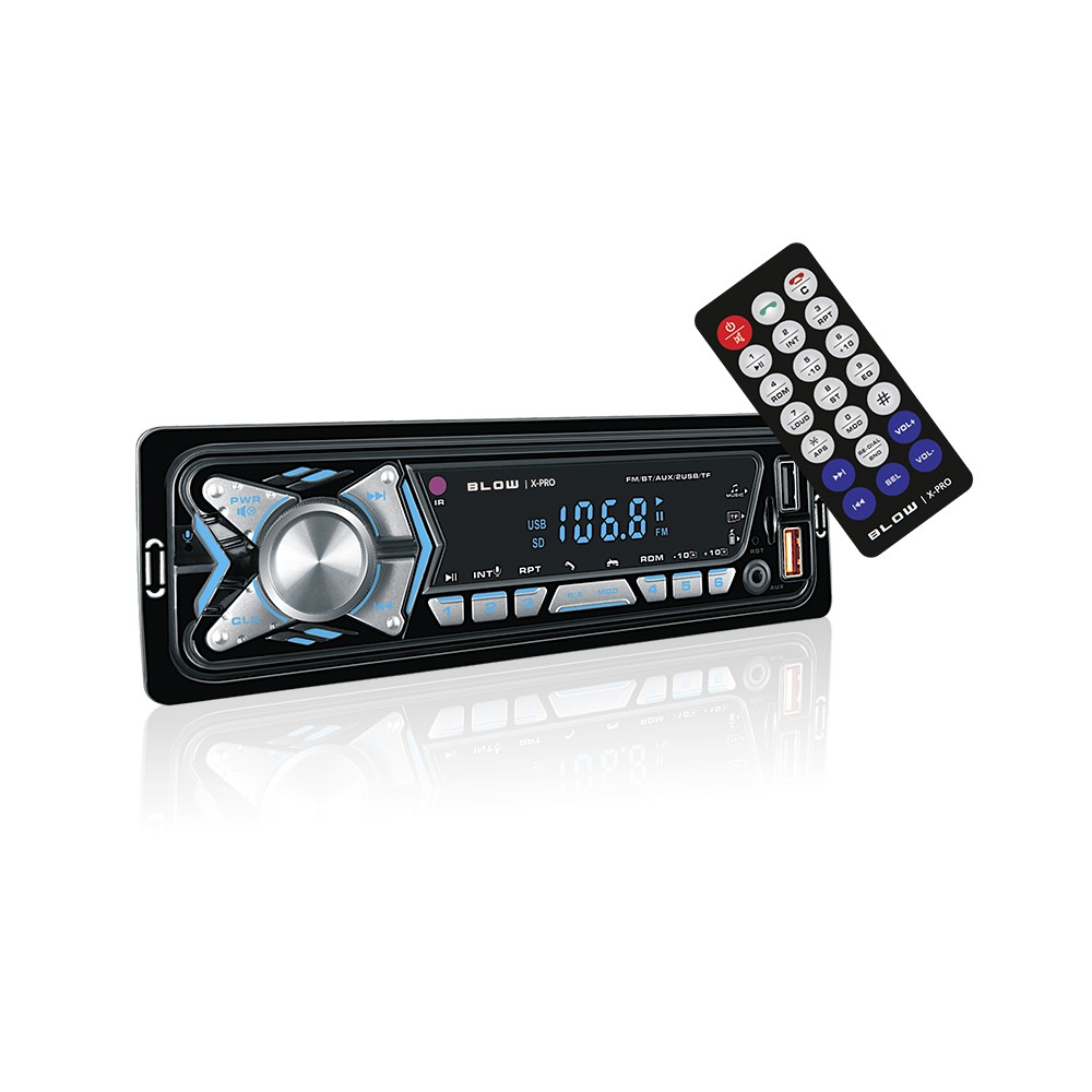 Radijas BLOW X-PRO MP3/BT/USB/PILOTAS-Automobiliniai radijo