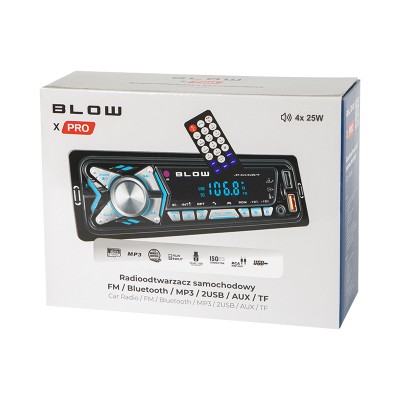 Radijas BLOW X-PRO MP3/BT/USB/PILOTAS-Automobiliniai radijo