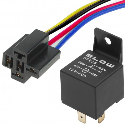 Relė 4120 12V/30A/40A + lizdas-Relės