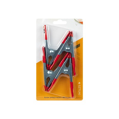 Metalinis spyruoklinis spaustukas 4" 4 vnt-Pagrindinis