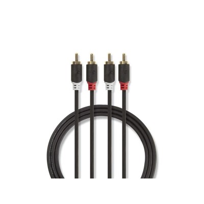 Kabelis 2x RCA jungtis/2x RCA jungtis 5m NEDIS