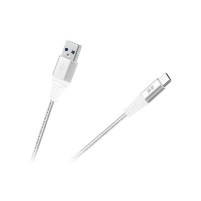 REBEL USB / USB-C kabelis RB-6001-100-W 1 m baltas-Duomenų ir