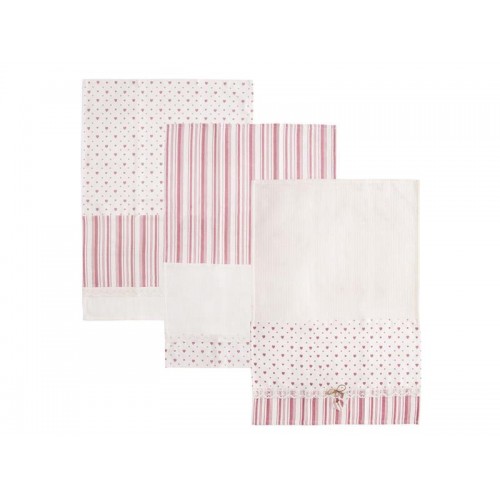 Virtuvinių rankšluosčių rinkinys ORION Heart Gifty Pink-Kiti