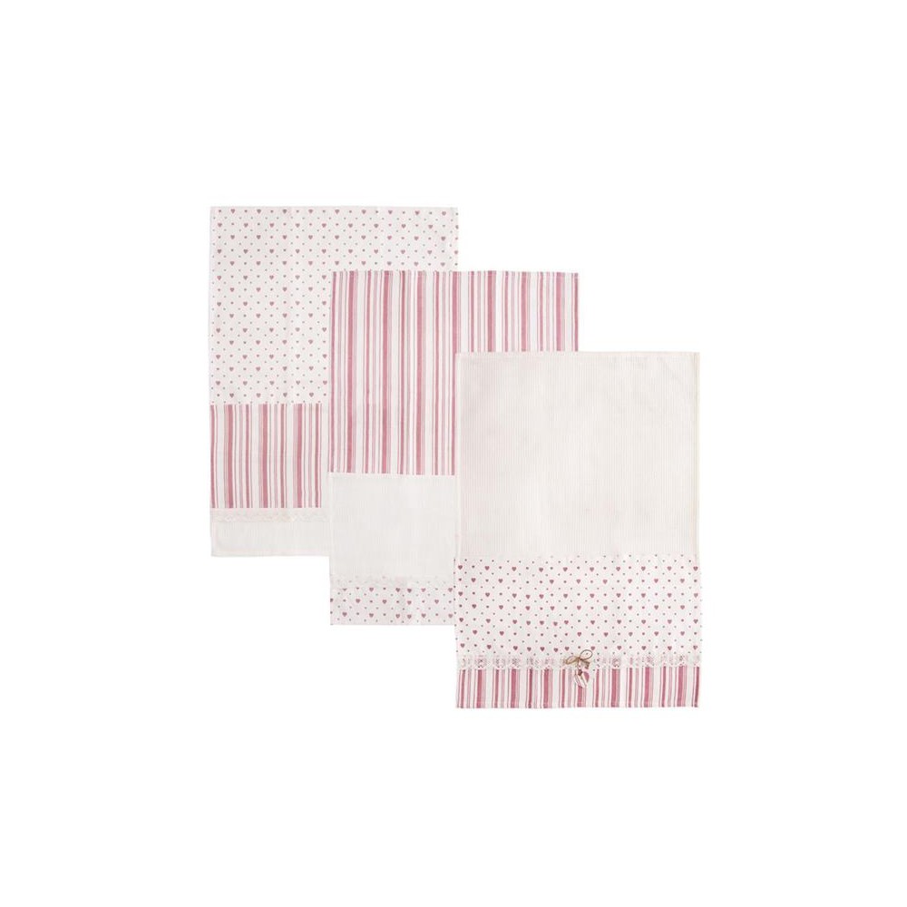 Virtuvinių rankšluosčių rinkinys ORION Heart Gifty Pink-Kiti Virtuvinių rankšluosčių rinkinys ORION Heart Gifty Pink-Kiti