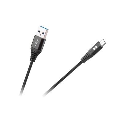 Kabelis REBEL USB/Mikro USB juodas 2 m-Duomenų ir įkrovimo USB