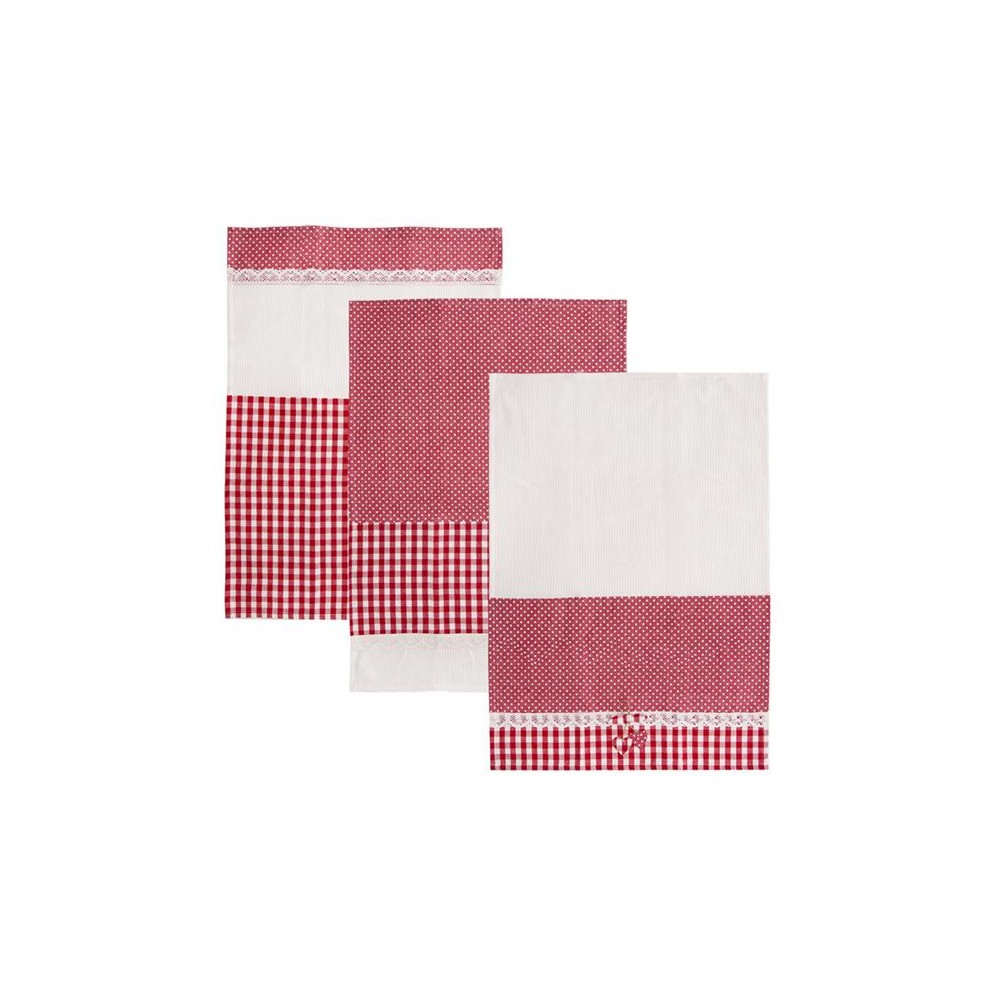 Virtuvinių rankšluosčių rinkinys ORION Dot Gifty Red-Kiti Virtuvinių rankšluosčių rinkinys ORION Dot Gifty Red-Kiti