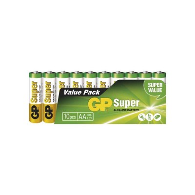AA (R6) šarminės baterijos GP Super Alkaline 10vnt-Šarminės