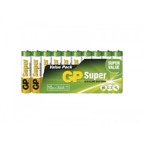 AAA (R03) šarminė baterija GP Super Alkaline 10vnt-Šarminės