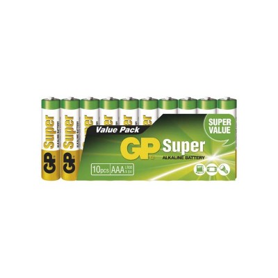 AAA (R03) šarminė baterija GP Super Alkaline 10vnt-Šarminės