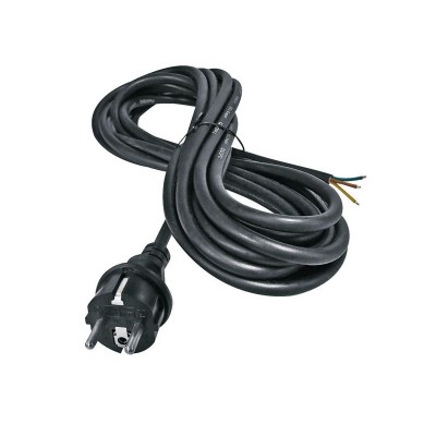 Maitinimo laidas guminis 3x2,5 mm2 3 m juodas GETI-Kištukai su