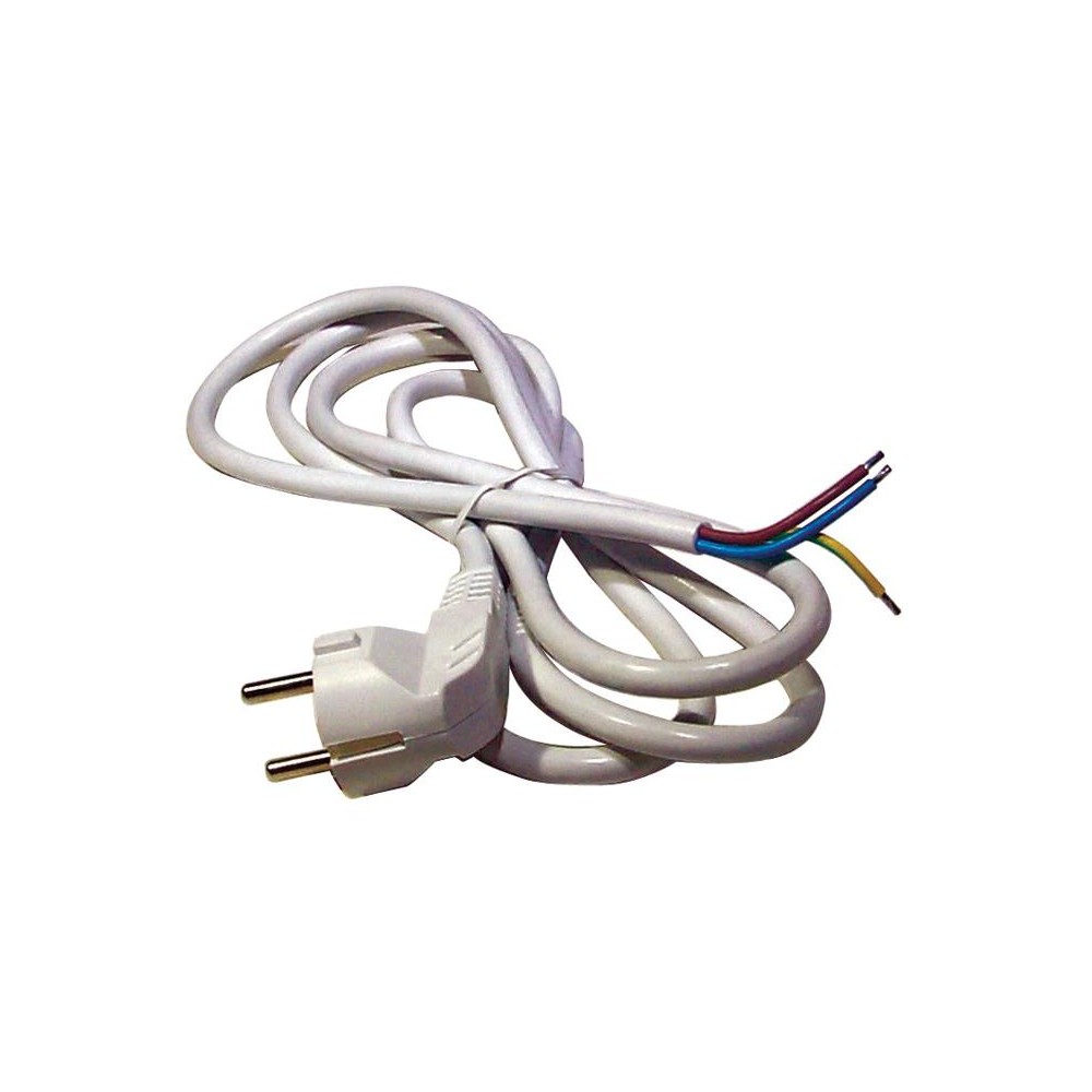 Maitinimo laidas PVC 3x1,0mm 2m baltas-Namams ir Laisvalaikiui Maitinimo laidas PVC 3x1,0mm 2m baltas-Namams ir Laisvalaikiui