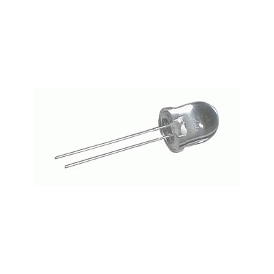 LED diodas 10mm baltas skaidrus 3500mcd/25°-Komponentai