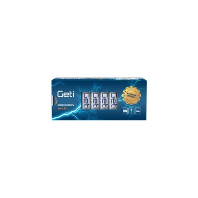 AAA (LR03) šarminė baterija GETI 1,5 V (10 vnt.)-Šarminės