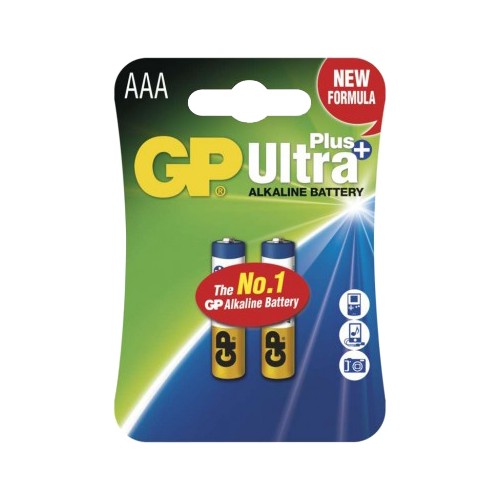 AAA (R03) šarminė baterija GP Ultra Plus Alkaline 2vnt-Šarminės