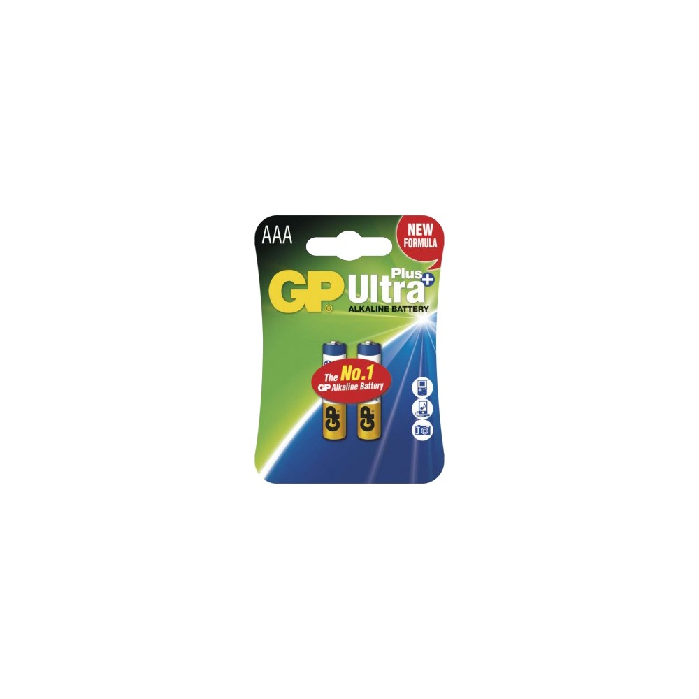 AAA (R03) šarminė baterija GP Ultra Plus Alkaline 2vnt-Šarminės