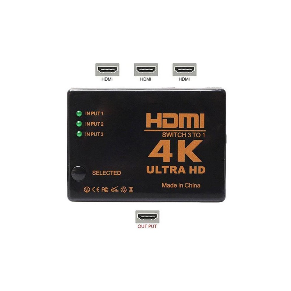 Jungiklis 3x HDMI - 1x HDMI HADEX UH-301-AV jungikliai