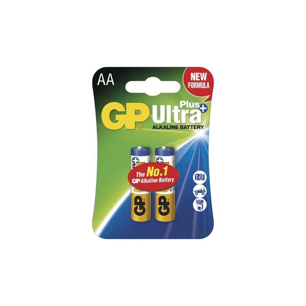AA (R6) šarminė baterija GP Ultra Plus 2 vnt-Šarminės baterijos