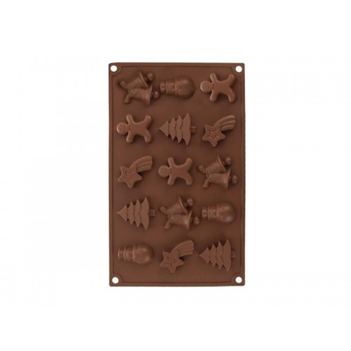 Kalėdinių sausainių kepimo forma ORION 29x17x1,5cm Rudos