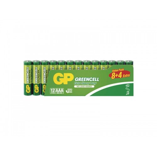 Baterija AAA (R03) Zn-Cl GP Greencell 12vnt-ZnCl baterijos