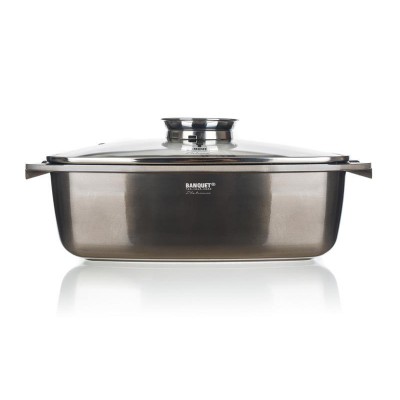Kepimo forma BANQUET Metallic Platinum 5,7 l su dangčiu-Pan