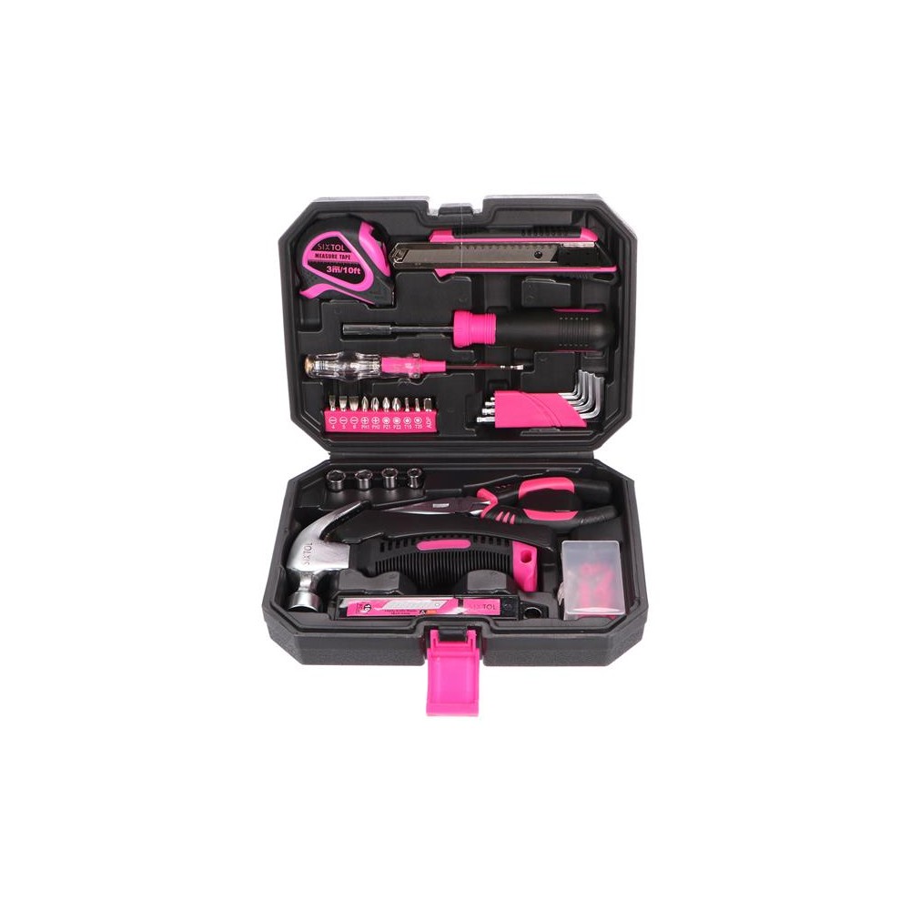 Įrankių rinkinys SIXTOL SX3025 HOME PINK 66