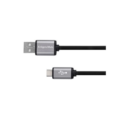 Kabelis KRUGER & MATZ KM1239 Basic USB - USB-C 1m-Duomenų ir