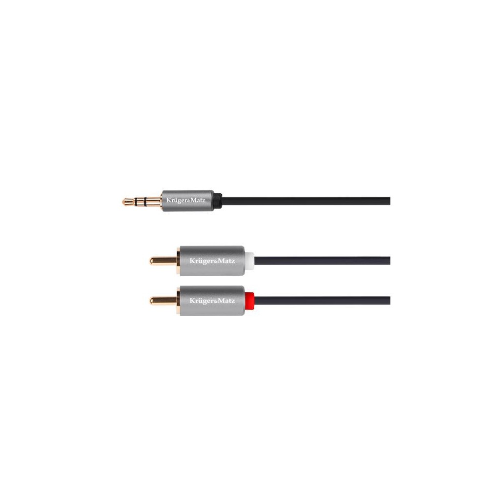 Kabelis KRUGER & MATZ JACK 3.5 stereo/2xRCA 3m KM1216 Kabelis KRUGER & MATZ JACK 3.5 stereo/2xRCA 3m KM1216