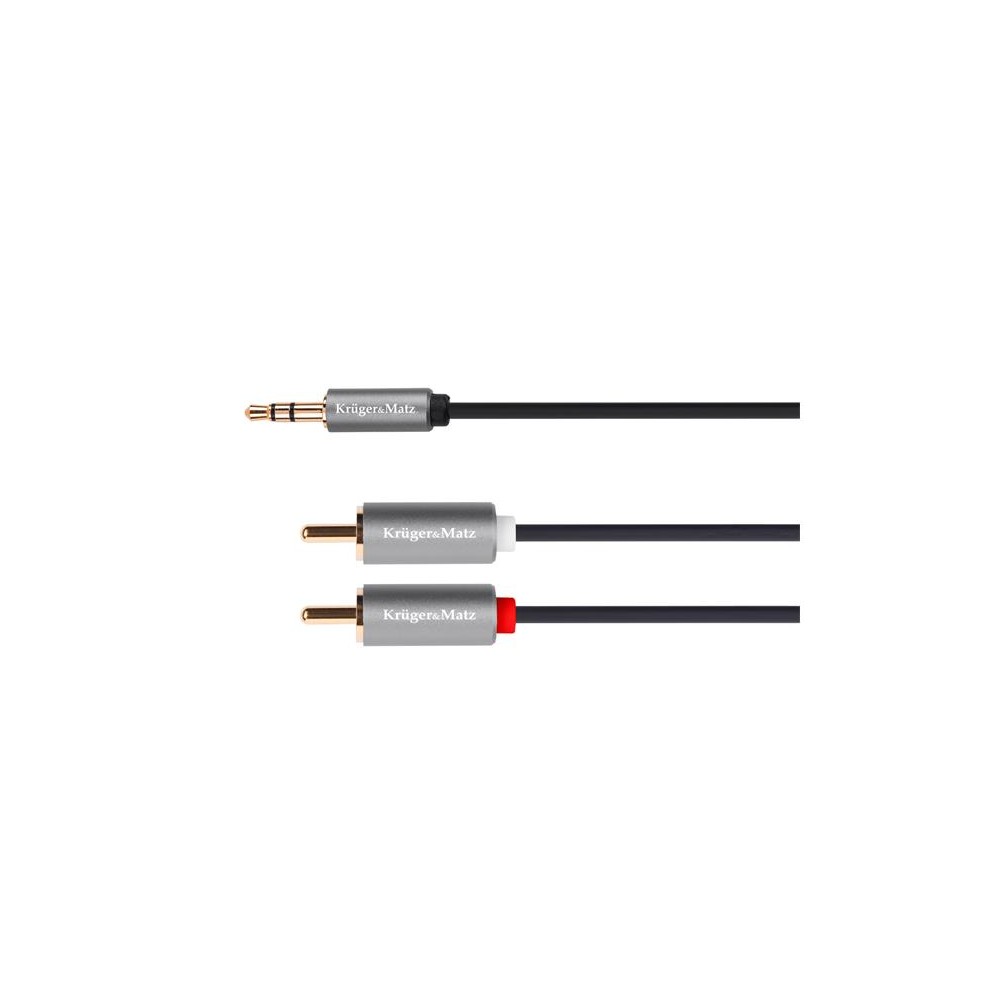 Kabelis KRUGER & MATZ JACK 3.5 stereo/2xRCA 5m KM1217 Kabelis KRUGER & MATZ JACK 3.5 stereo/2xRCA 5m KM1217
