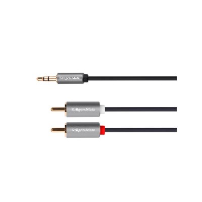 Kabelis KRUGER & MATZ JACK 3.5 stereo/2xRCA 5m KM1217
