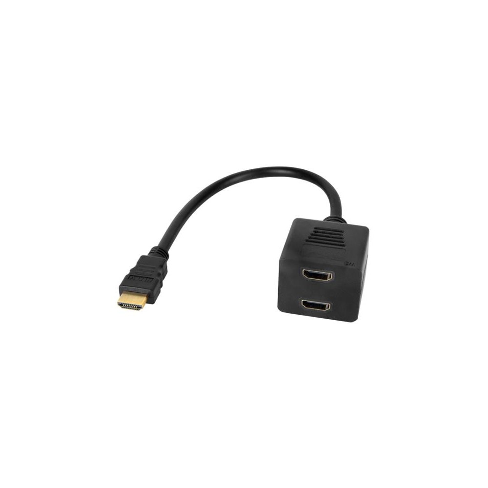 perėjimas HDMI - 2x HDMI CABLETECH KOM0950 0,2m-Perėjimai