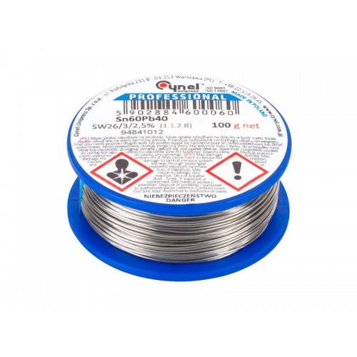 Alavas 1,5 mm 100 g 60%Sn 40%Pb CYNEL-Lydmetaliai