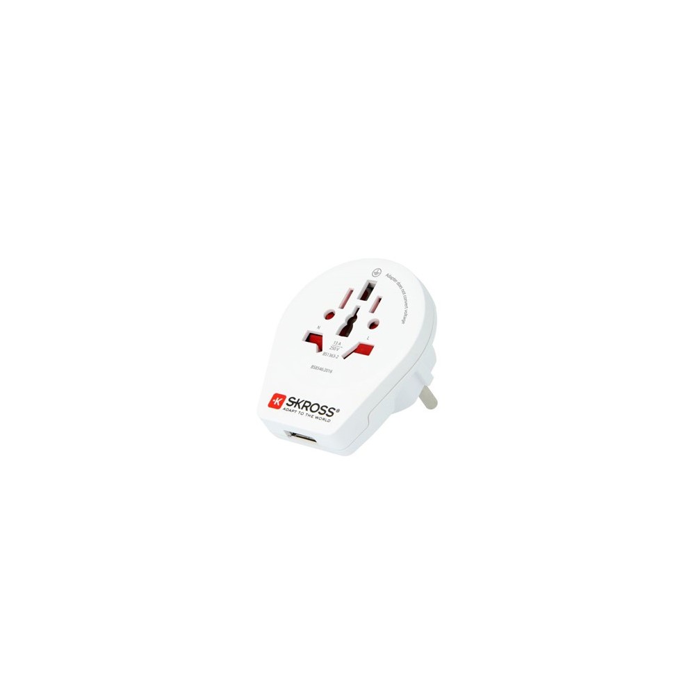 Kelioninis adapteris SKROSS PA30 USB naudoti