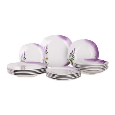 Valgomojo rinkinys BANQUET Lavender 18vnt-Vakarienės rinkiniai