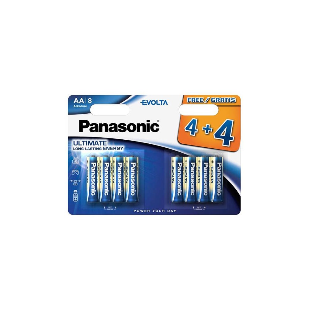 Šarminė baterija AA (R6) PANASONIC Evolta LR6 8BP-Šarminės