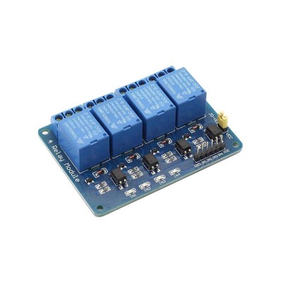 Relės modulis 4x, maitinimas 5 V, su optronu-Įvairūs